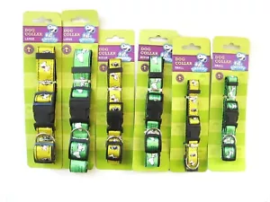 P001 Snoopy Woostock And Fire Hydrants Sheen Satiny Vinyl Adjustable Dog Collars - Picture 1 of 15