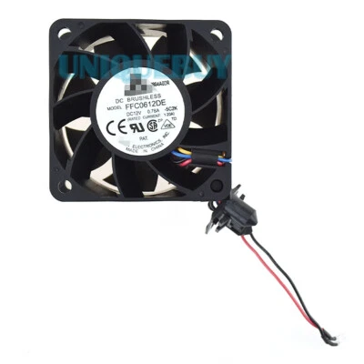 For Delta Cooling Fan FFC0612DE 0.78A for IBM Server Cooler 12V 60*60*38mm 2Pin - Image 1 of 3
