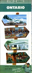 1955 Cities Service Road Map: Ontario NOS - Bild 1 von 1