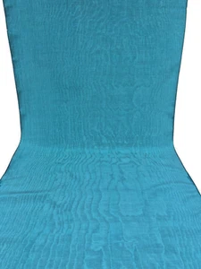 Blue Silk Moire Fabric By 2 Meters, Watermark Patterned. - Picture 1 of 9