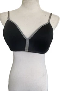 Spyder Padded Underwireless Black/Gray Bra Size 38C Pre-Owned - Picture 1 of 9