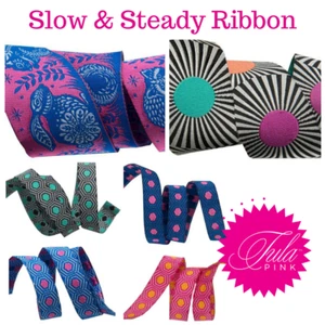 Tula Pink Slow & Steady Ribbon ~ Renaissance Ribbons Woven Jacquard - Picture 1 of 16