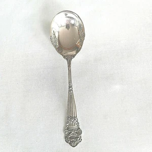 Antique Towle Georgian Sterling Silver Sugar Shell Spoon Decorated Back NM - Picture 1 of 5