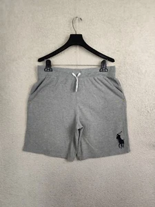 Polo Rlaph Lauren Boys Short Extra Large Gray 100% Cotton Drawstring Sweat Fit - Picture 1 of 18