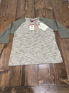 INDIAN MOTORCYCLE Women’s Contrast 3/4 Sleeve Tee Khaki Size Large - Picture 1 of 8
