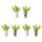  6 Pcs Desktop-Ornamente Für Zu Hause Miniatur-Rosenvase Topfpflanze Blumen