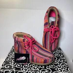 Blazin Roxx Riley Girl's Size 13 Multi Color Ankle Boots Lace Up Super Cute NEW - Picture 1 of 4