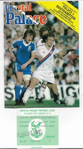 1980/81 Division 1 - CRYSTAL PALACE v. SOUTHAMPTON (programme + ticket) - Picture 1 of 1