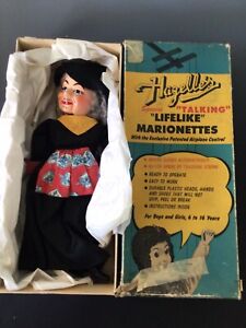 Vtg Hazelle’s Marionette Airplane Control #304 Fairy Tale Witch W Box