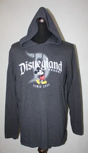 Disneyland Resort Retro Mickey Mouse Lightweight Gray Pullover Hoodie Size L - Picture 1 of 5