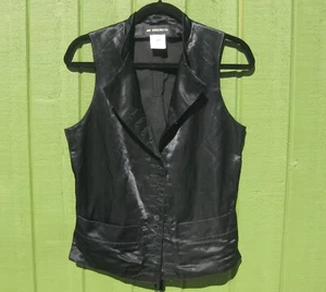 Ann Demeulemeester Weste Leinen Viskose Tie Back schwarz 40 - Bild 1 von 6