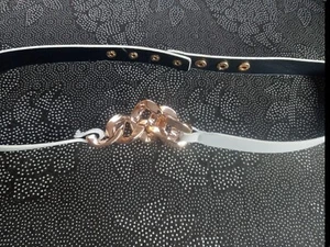 Cinturón de moda para mujer de imitación de cuero blanco roto nuevo sin etiquetas - Imagen 1 de 4
