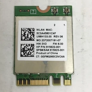 HP Probook 450 G6 Laptop Bluetooth Wireless WiFi Card 915622-001 U98H133.00 - Picture 1 of 2