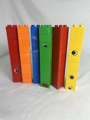 Lego Duplo Bricks Blocks Rainbow Colors 2x2 Lot of 60 Blue Red Orange Green - Image 1 of 2