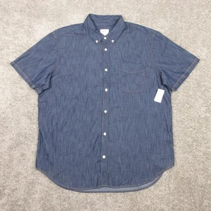 Gap Shirt Mens XL Blue Denim Jean Standard Fit Button Up Pocket Western Outdoor - Picture 1 of 8