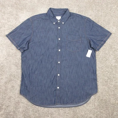 Gap Shirt Mens XL Blue Denim Jean Standard Fit Button Up Pocket Western Outdoor - Image 1 of 4