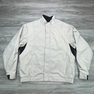 FootJoy DryJoys Waterproof Golf Rain Jacket Mens Large Beige Windproof FJ Logo - Picture 1 of 21