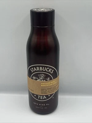 Botella de agua inoxidable Starbucks marrón logotipo original lucio lugar 20 oz primera tienda Foto 1 de 4