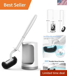 Cepillo de limpieza de inodoro compacto con cerdas curvas - Perfecto para baños pequeños - Imagen 1 de 9