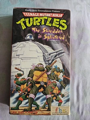 TMNT The Shredder Is Splintered VHS Tape Animated Turtles Collectible - Image 1 of 3