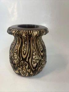 Vaso in legno Ponga Nuova Zelanda fatto a mano con felce albero di Mamaku altezza 4" - Foto 1 di 4