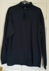 Vintage Men's Wolsey Top Blue Roll Neck Size XL NOS - Picture 1 of 7