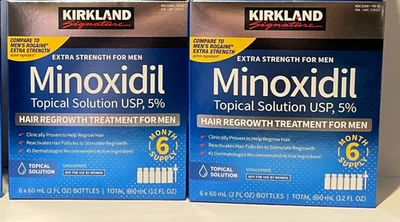 KIRKLAND 5% Minoxidil Solution (12 Month, 2 Boxes) Men Hair Regrowth EXP: 4/27 - Image 1 of 4