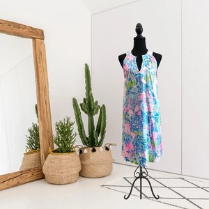 Lilly Pulitzer Etuikleid Damen M ärmellos Fished My Wish Ross Pima Baumwolle - Bild 1 von 11