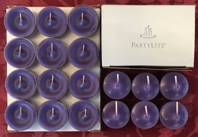 PartyLite GRAPE Tealight & Votive Candles New LOT 18 NIB Purple Fruit Rare HTF - Photo 1/4