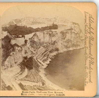 Monaco, View of Monte Carlo - Underwood Stereoview B27 - Изображение 1 из 4