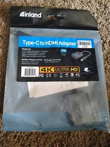 Inland Type-C to HDMI Adapter Black Brand New - Picture 1 of 2