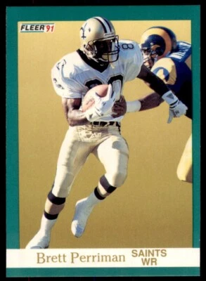 1991 Fleer Brett Perriman . New Orleans Saints #302 - Image 1 of 2