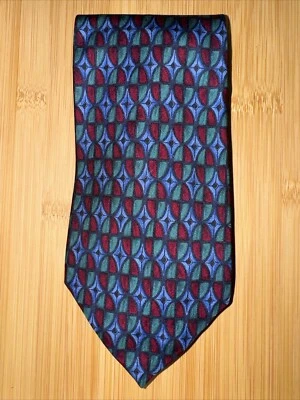 Alexander Julian Colours Multicolor Geometric Silk Tie - 58L 4.0W - Image 1 of 4