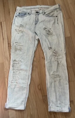 Rag & Bone Women’s Size 29 x 30” Inseam Rebel Bleach Low Rise Jeans Distressed - Image 1 of 4