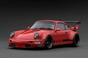 1/18 Porsche 911 964 RWB Coupé de fuselaje ancho 1990 Encendido de resina roja modelo IG2457 - Imagen 1 de 3