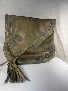 AUSGEFALLENE NANCY CROSS BODY SCHULTERTASCHE - Damen mittel HANDBEMALT - SELTEN - SEHR GUTER ZUSTAND - Bild 1 von 22