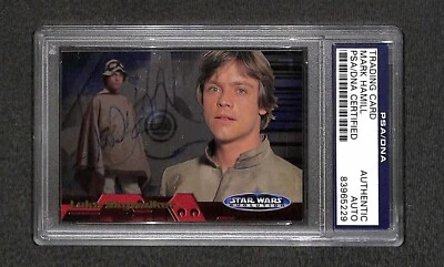 Mark Hamill "Luke Skywalker" Topps STAR WARS Signed Autographed Card PSA RARE! - Image 1 of 4