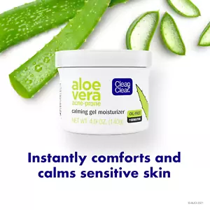 Clean & Clear Aloe Vera Calming Gel Acne Facial Moisturizer for Acne-Prone & 4.9 - Picture 1 of 6