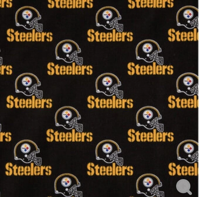 NFL PITTSBURGH STEELERS By The YARD 100%COTTON FABRIC 58”WIDE BRAND NEW One Yard - Image 1 of 1