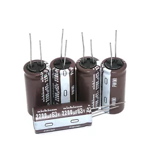 Qty:5 2200uF 63V Radial Electrolytic Capacitors Volume 63V2200uF 18x40 mm - Picture 1 of 4