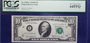 Fr#2020-L 1969B $10 FRN San Francisco (SN:L01714584B) PCGS CUNC 64PPQ - Picture 1 of 2