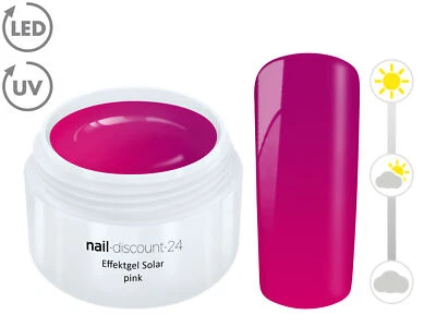 Effekt UV LED Gel FARBGEL Solar pink French Modellage Nail Art Design Nagel - Bild 1 von 3