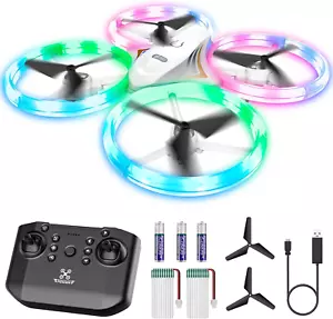 Drones for Kids, RC Drone with Cool Led Lights Mini Remote Control Beginner Dron - Picture 1 of 12