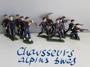 Französische blaue Alpenjäger, Spielzeugsoldaten 70er Jahre, von Starlux aus Frankreich - Bild 1 von 12