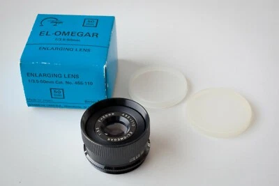 Lente de ampliación de cuarto oscuro El-Omegar 50 mm f/3,5 #455-110, Bob, tapas de lentes Foto 1 de 4