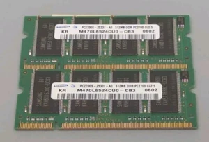 512MB x2 Memory RAM for Gateway MX6436, MX6437, MX6438, MX6441, MX6442, - Picture 1 of 1