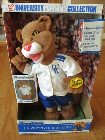 Vintage Gemmy University Of Kentucky Wildcats Mascot JCPenny Exclusive Plush Cover