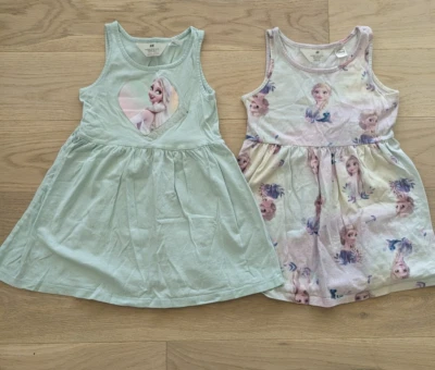 H&M Lote de 2 Vestidos de Algodón Frozen Elsa Anna para Niñas Talla 3-4T Foto 1 de 4
