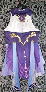 Genshin Impact Keqing Cosplay Halloween Women's Costume Size 2XL - Picture 1 of 8