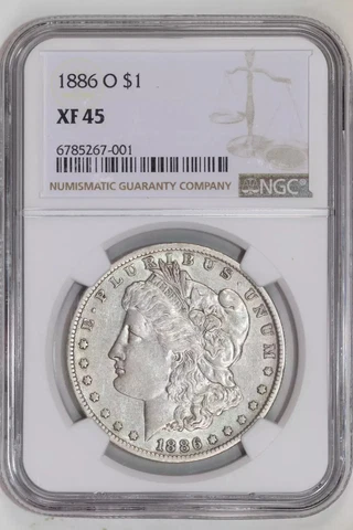 1886-O MORGAN DOLLAR NGC XF45 Cover